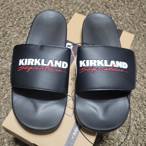 Kirkland Signature Shoes - Logo Slides Kirkland Mens 8 Boys 7 Womens 9 Or 10 NEW Unisex